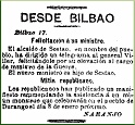 El General Villar nombrado Ministro de La Guerra.12-1904.